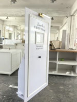 Toile de fond pliable pour photomaton, livre d'or vidéo avec éclairage LED, logo personnalisé pour la décoration de mariage, de fête ou d'événement