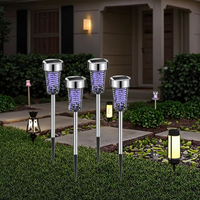 Ip65 Waterdichte Outdoor Solar Led Tuinverlichting Met Abs Roestvrijstalen Muggenzapper Veiligheid Voor Tuinpad
