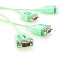 Adaptador USB-A USB-C de Doble Puerto a RS232 RS485 con Chipset FTDI FT232RNL+UM213, Dos Salidas DB9 Macho, Plug-and-Play