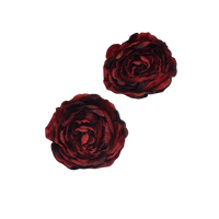 Dekorasi Natal bunga Peony buatan, kain sutra kepala bunga Peony buatan grosir 4.5CM untuk dekorasi dinding bunga pernikahan