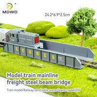 Modelo de Puente Ferroviario de Acero a Escala HO 1:87, de Plástico, para Maquetas de Ferrocarriles, Dioramas, Manualidades, Decoración de Paisajes