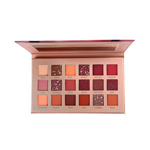 Paleta de sombras de ojos de 18 rosas, juego de maquillaje de alto pigmento, brillo mate, proveedor cosmético - Product Image 1