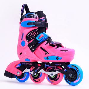 Patins à roulettes professionnels réglables à coque rigide avec paillettes pour enfants, 4 roues avec roulettes lumineuses - Product Image 2