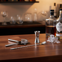 Ensemble à cocktail avec passoire et cuillère à goutte d'eau et jigger 15/30ML pour bar ou fête