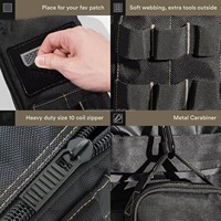 Petite pochette à outils robuste avec poignée à fermeture éclair pour EDC, moto, vélo de route, électricien, étui de rangement portable pour outils