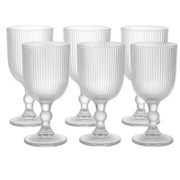 Verres à vin rouge gaufrés, verres à vin blancs diamantés en cristal vintage à long pied
