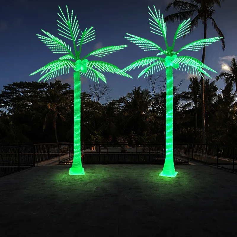 Customized Outdoor Waterproof Large LED Palm Tree Light For Street Park Decoration