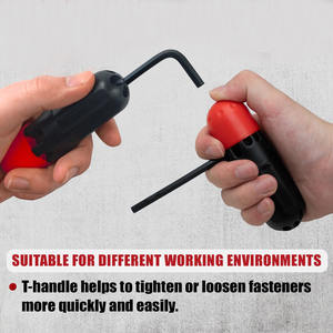 Juego de llaves Allen de 36 piezas SAE y extremo de bola métrica y extremo de estrella con un juego de llaves Allen de llave hexagonal con mango en T de fuerza adicional - Product Image 6