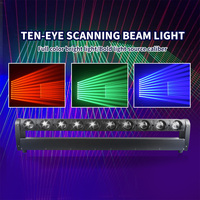 Projecteur de scène à tête mobile RVBW et RVB pleine couleur, barre laser LED 10 yeux 10*40W, lumière mobile de balayage, stroboscope, wash et strip pour DJ