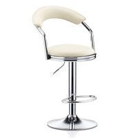 Chaise pivotante ergonomique moderne LIUSHENG J05 en acier inoxydable avec hauteur réglable, sans accoudoirs, pour bar à domicile, style panneau de bois