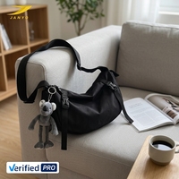 Sac à bandoulière en nylon personnalisé, style streetwear, léger, multi-poches, grande capacité, pour un usage quotidien