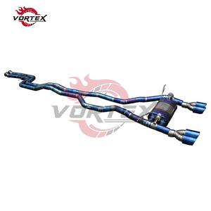 Escape Catback VORTEX Grado 5 Ti Valvetronic para BMW F80 M3/F82 M4 3.0T S55 2014-2018, Tubo en X, Puntas de Titanio Quemado - Product Image 3