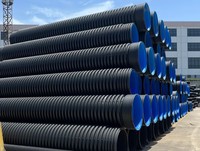 Tuyau de drainage ondulé à double paroi en PEHD, durable, écologique, transparent, léger, DN 600 800, grand diamètre, culvert CE