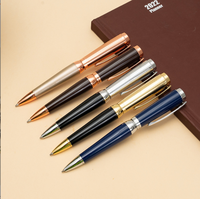 Stylos promotionnels en métal pour entreprises, personnalisables avec logo, stylos de signature haut de gamme noirs, stylos publicitaires portables