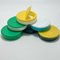Boîte de rangement ronde en PP de qualité alimentaire avec couvercle à clapet pour bonbons, chewing-gums, pilules, 78*19mm, boîte d'emballage à couvercle à pression, logo personnalisé