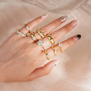 निर्माता थोक 925 स्टर्लिंग चांदी के फाइन मूसासानिट गहने सोने की प्लेटेड हुई थी महिलाओं के लिए शादी की हीरे की अंगूठी - Product Image 4