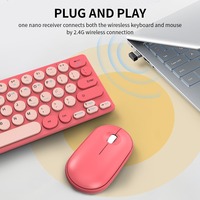 Clavier et souris sans fil de haute qualité avec batterie remplaçable, ensemble clavier et souris compact pour jeux mobiles