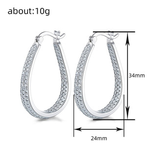 Orecchini a Cerchio Grandi da Donna, Orecchini a Cerchio a Cerchio Largo, Gioielli alla Moda per Feste e Uso Quotidiano - Product Image 4