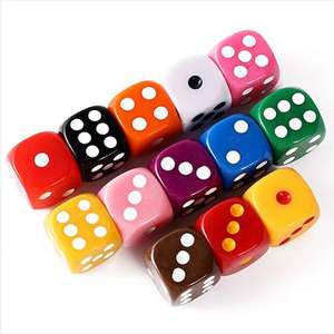 Dados de Plástico Personalizados en Múltiples Colores y Tamaños con Grabado Láser, Aptos para Casinos y Fiestas - Product Image 2