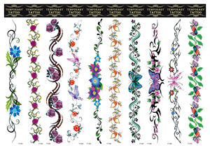 High Quality Waterproof <strong>Temporary</strong> Easy to <strong>Remove</strong> Custom Design Waist <strong>Tattoos</strong> Stencil Stickers - Product Image 6