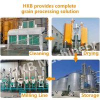 Silo de stockage de céréales automatique moderne de marque HKB, en acier, pour utilisation en usine de meunerie/bière, capacité de 100 à 10 000 tonnes