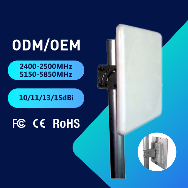 High Gain Design 306x306mm with 3xN-Female Connectors Industrial Flat Panel Antenna for Outdoor Applications