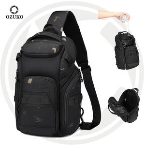 <span class=keywords><strong>Ozuko</strong></span> 9809 Bolso <span class=keywords><strong>Bandolera</strong></span> para Hombre, Bolso de Hombro Resistente al Agua, Mochila Pequeña de una Sola Correa, Bolso Cruzado para Hombre - Product Image 1