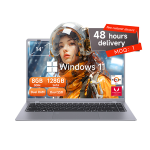 Laptop Aziendale Nuovo da 14 Pollici a Basso Prezzo AMD <span class=keywords><strong>8GB</strong></span> <span class=keywords><strong>RAM</strong></span> 128GB SSD Windows 11 Pro Portatile da Gaming <span class=keywords><strong>PC</strong></span> Nuovissimo - Product Image 1
