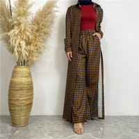 Abayas C-42 Dubaï, vêtements turcs, kaftan, vêtements islamiques, abaya femme, ensemble musulman 2 pièces