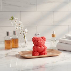 N-085 Vente en gros de bougies aromatiques en forme de rose en forme de cœur, cadeau romantique pour couple, série d'ours 3D, bougie parfumée, boîte cadeau - Product Image 2