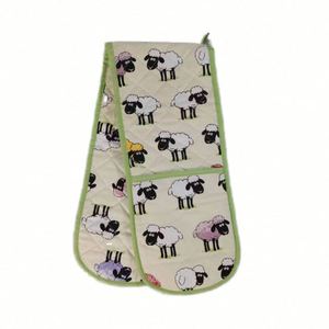 Mitaines et gants de four doubles en coton colorés personnalisés - Product Image 2