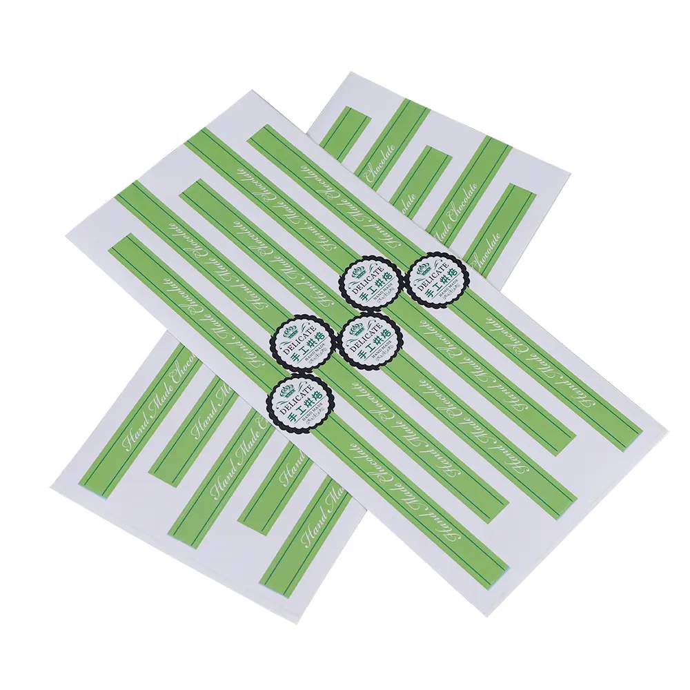 Kaliteli özel baskı uzun şerit el yapımı çıkartmalar eti332 ambalaj sızdırmazlık için yapıştırıcı etiketler dekoratif sticker etiket