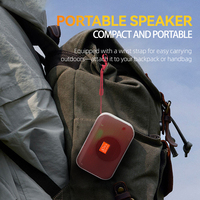 Speaker BT nirkabel Mini portabel luar ruangan pengeras suara mobil sistem Audio Subwoofer modis mendukung TF/pemutaran USB