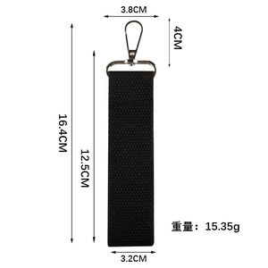 Porte-clés personnalisé en alliage de zinc avec bracelet <span class=keywords><strong>Lulu</strong></span> brodé en tricot durable, idéal pour promotion et cadeau, avec logo de marque - Product Image 3