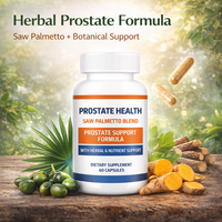 Capsules de palmier nain pour la santé de la prostate, complément alimentaire à base de plantes pour le soutien de la prostate, étiquette privée OEM ODM, 60 capsules