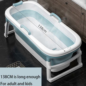 Bañera Portátil Plegable de Plástico PP TPE con Ruedas de Masaje para Adultos y Niños, Longitud Opcional de 115 cm y 138 cm - Product Image 5