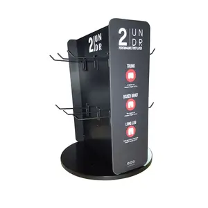 Customized Metal Counter Top Rotating Display Stand for Underwear