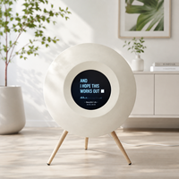 Altavoz Bluetooth con Pantalla LCD de 19 Pulgadas, Sistema de Sonido HiFi con WiFi de Doble Transmisión, para Decoración del Hogar