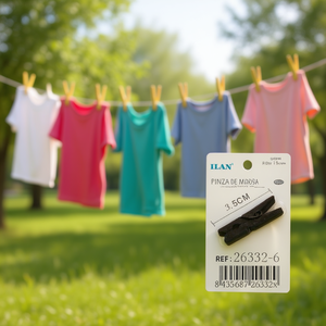 Ilan Mollette in Legno Nere da 3,5 cm, 15 Pezzi per Asciugare il Bucato - Product Image 3
