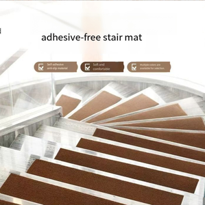 Tapis d'escalier lavable, adhésif, antidérapant, découpable, sans lavage, auto-adhésif, revêtement de sol pour escalier - Product Image 1