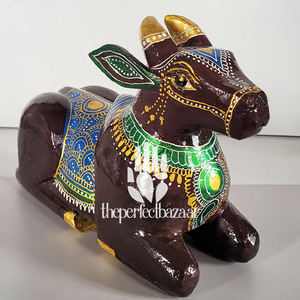 Sculpture en bois de Nandi peinte à la main, artisanale, pour la décoration de la maison - Product Image 5