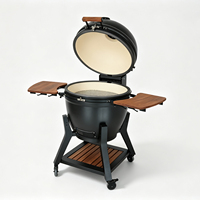 Parrilla de Carbón Auplex Kamado Big Joe de 27 Pulgadas, Parrilla de Cerámica para Barbacoa con Carrito, Cocina Exterior para Jardín, OEM