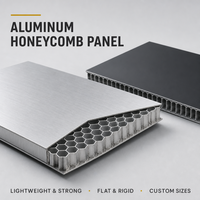 Panneau en nid d'abeille en aluminium moderne, résistant à l'eau et au feu, léger, durable, taille personnalisée pour mur, vente en gros