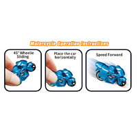 Kit d'assemblage de moto jouet pour enfants en plastique à l'échelle 1:5, à inertie, avec piste transformable et lanceur Flying Racers
