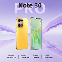 Note30 Pro Versión Global, Teléfono Inteligente Android 5G 2026, 16GB 1TB, Pantalla Grande de 7.3 Pulgadas, Batería de Gran Capacidad, Cámara de 108MP, Doble SIM para Negocios