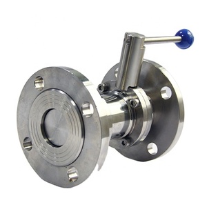 Giá thấp vệ sinh thép không gỉ 304 mặt bích hàng không vũ trụ bướm <span class=keywords><strong>Wafer</strong></span> loại không Slam kiểm tra van - Product Image 1