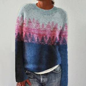 Suéter Floral para Mujer 2026, Otoño Invierno, Estilo Vintage, Manga Larga, Tejido de Punto - Product Image 2