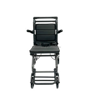 Fauteuil roulant de voyage pliable léger Fauteuil roulant manuel en alliage d'aluminium standard portable personnalisé - Product Image 4