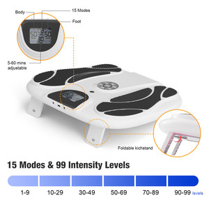 Şarj Edilebilir Shiatsu EMS Elektrikli Ayak ve Bacak Masaj Aleti, Kan Dolaşımını Artıran Titreşimli Pedli Mat - Product Image 6