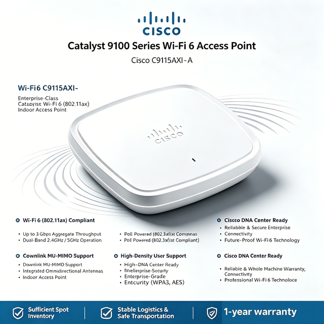 C9115AXI-A Cisco Access Point Catalyst 9115 Series Wireless Wi-Fi 6 C9115AXI-G